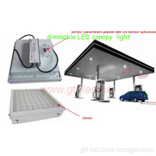 120w dimmable LED gas station light with ETL CE ROHS list